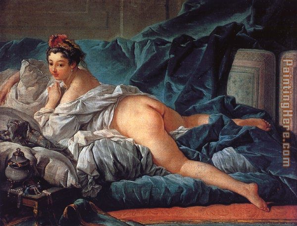 Brown Odalisk painting - Francois Boucher Brown Odalisk art painting